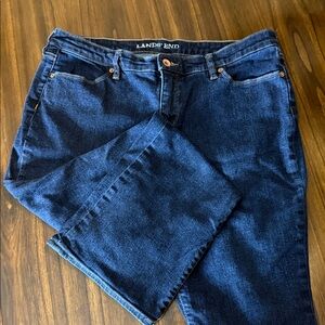 Lands' End Women's Dark Blue Straight Leg Jeans